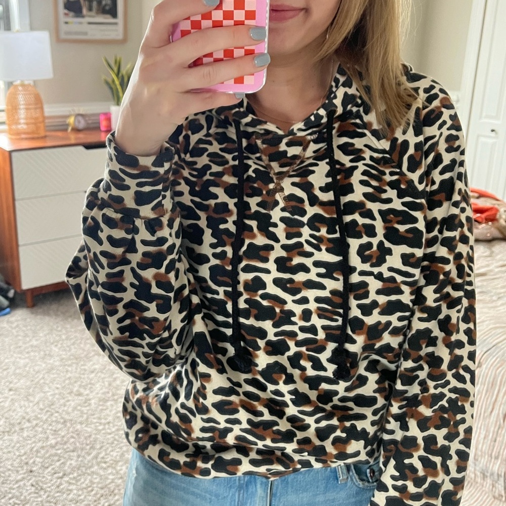 Lou & Grey fleece leopard hoodie